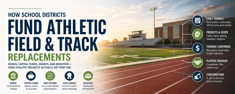 School athletic field and track facility with bond-funded improvements